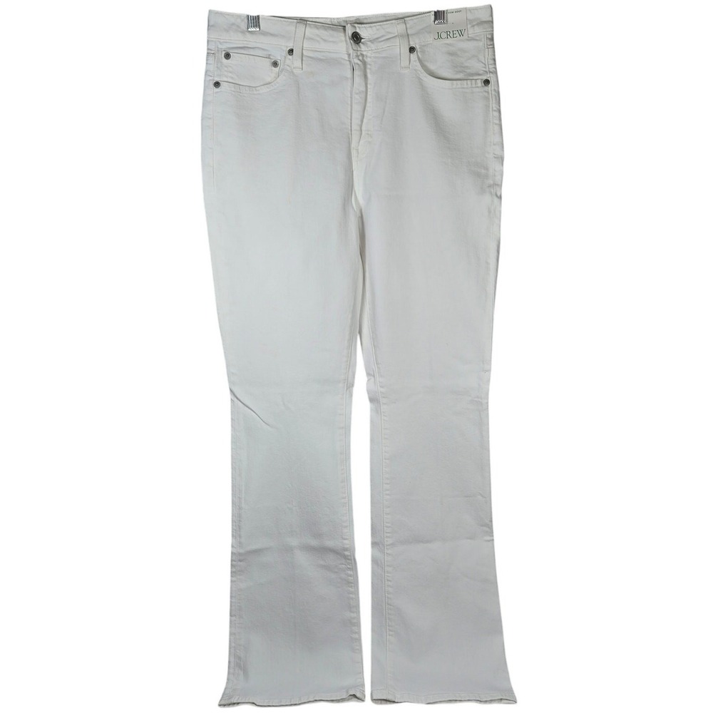 J. Crew Full-length demi-boot jean in white wash 29 BP470 NWT
